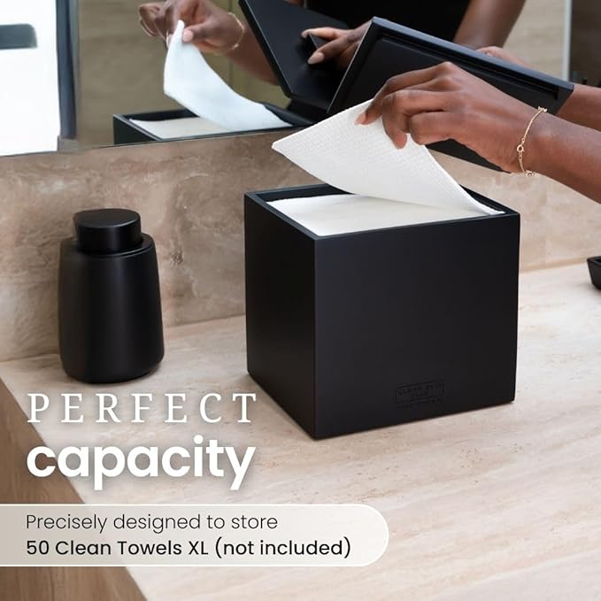 CLEAN SKIN CLUB Cement Box for 50 Disposable Clean Towels XL, Concrete
