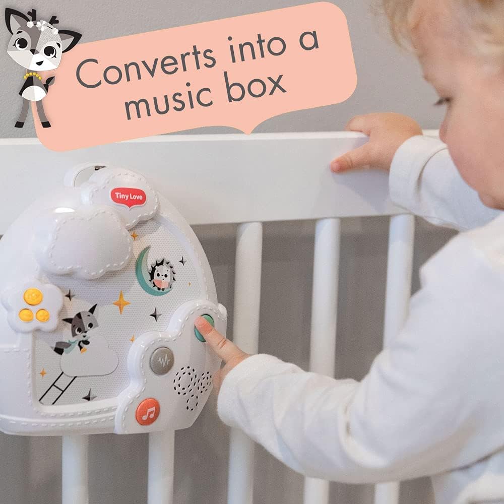 Tiny Love Magical Night 3-in-1 Projector Mobile, Baby Projector Mobile, Cot Musical Mobile with Soothing Night Light, 9 Melodies, 0m+, Magical Tales