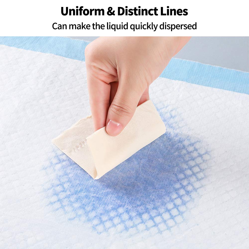Amakunft Rabbit Pee Pads, Pet Toilet/ Potty Training Pads, Super Absorbent Guinea Pig Disposable Diaper for Hedgehog, Hamster, Chinchilla, Cat, Reptile and Other Small Animal (Blue, 50pcs-18"x13")