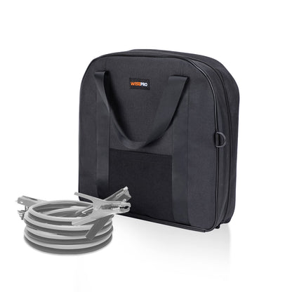WISEPRO 15 Inch Jumper Cable Bag, Heavy Duty Cable Storage Bag, Water Resistant Cable Organizer Bag for Jumper Cable, EV Charging Cables, Cords and Hoses (15 Inch Black)
