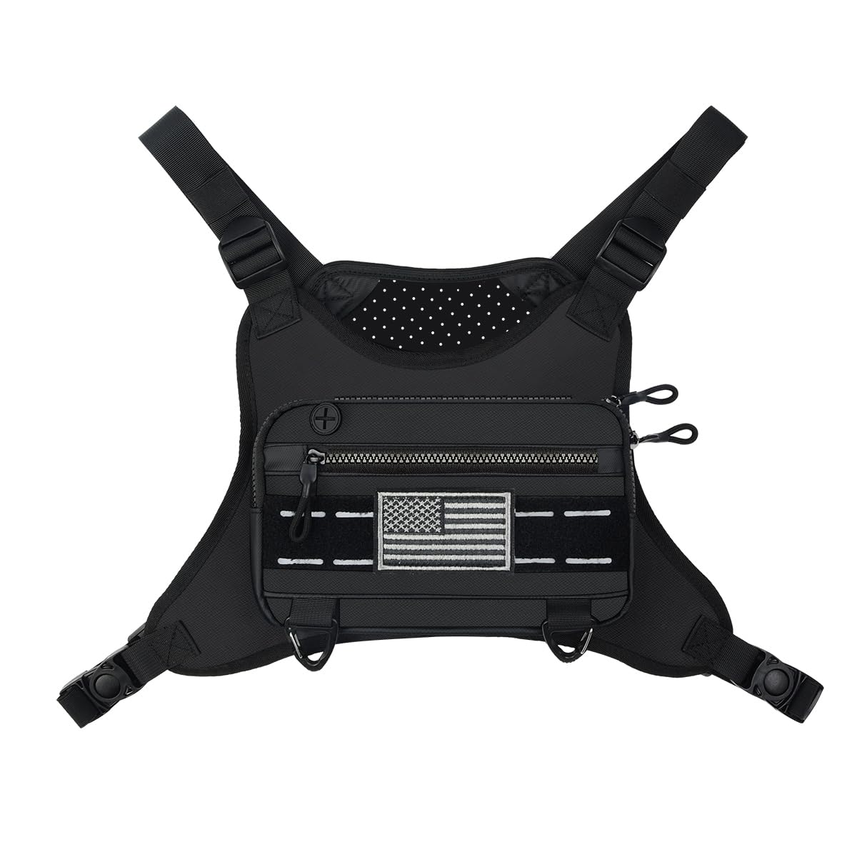 Sports Chest Bag For Men Women, Running Vest Bag With Built,Phone Holder For Workouts&Ski&Cycling&Hiking,Motorcycle Accessories