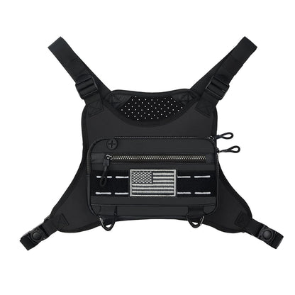 Sports Chest Bag For Men Women, Running Vest Bag With Built,Phone Holder For Workouts&Ski&Cycling&Hiking,Motorcycle Accessories