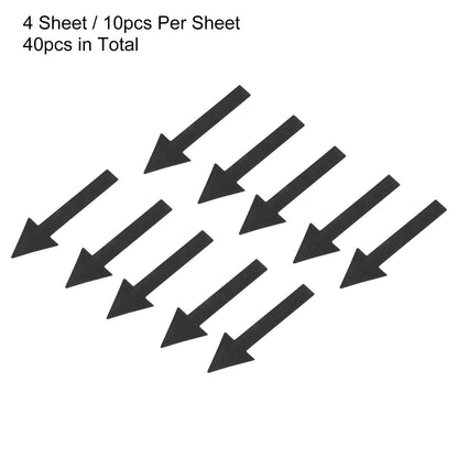 PATIKIL Arrow Sticker 2 Inch, 4 Sheet Directional Sign PVC Adhesive Removable Floor Decal for Floor Wall Marking, Black