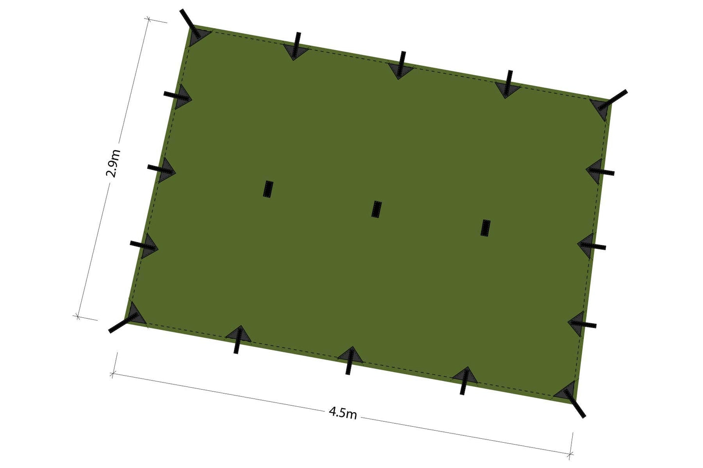 DD Hammocks - DD Superlight Tarp XL Olive Green: 15ft x 10ft