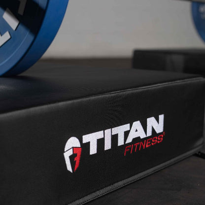 Titan Fitness Black Silencer Drop Pad Set, Weightlifting Drop Pads, 6" Crash Cushion Pads