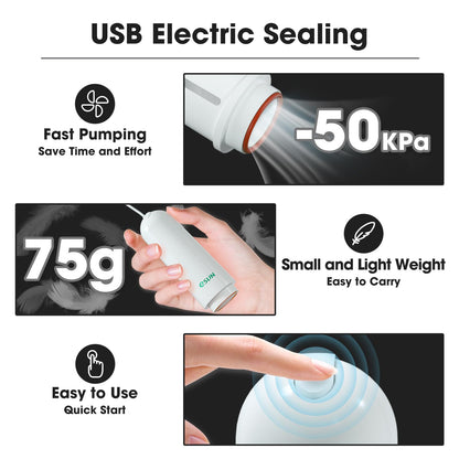 eSUN Upgrade Vacuum Kit, 10pcs 3D Printer Filament Vacuum Compression Storage Bag with USB Pump, Reusable Filament Moisture Proof Dry Vacuum Sealed Bag for Spool Storage