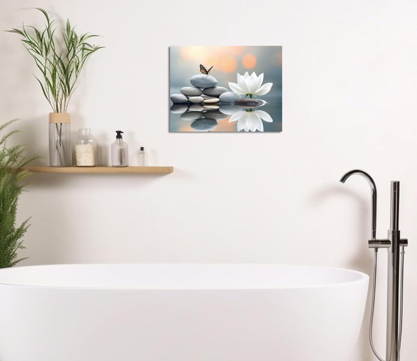 LAIART Lotus Zen Canvas Print Wall Art Modern Artwork Wall Decor