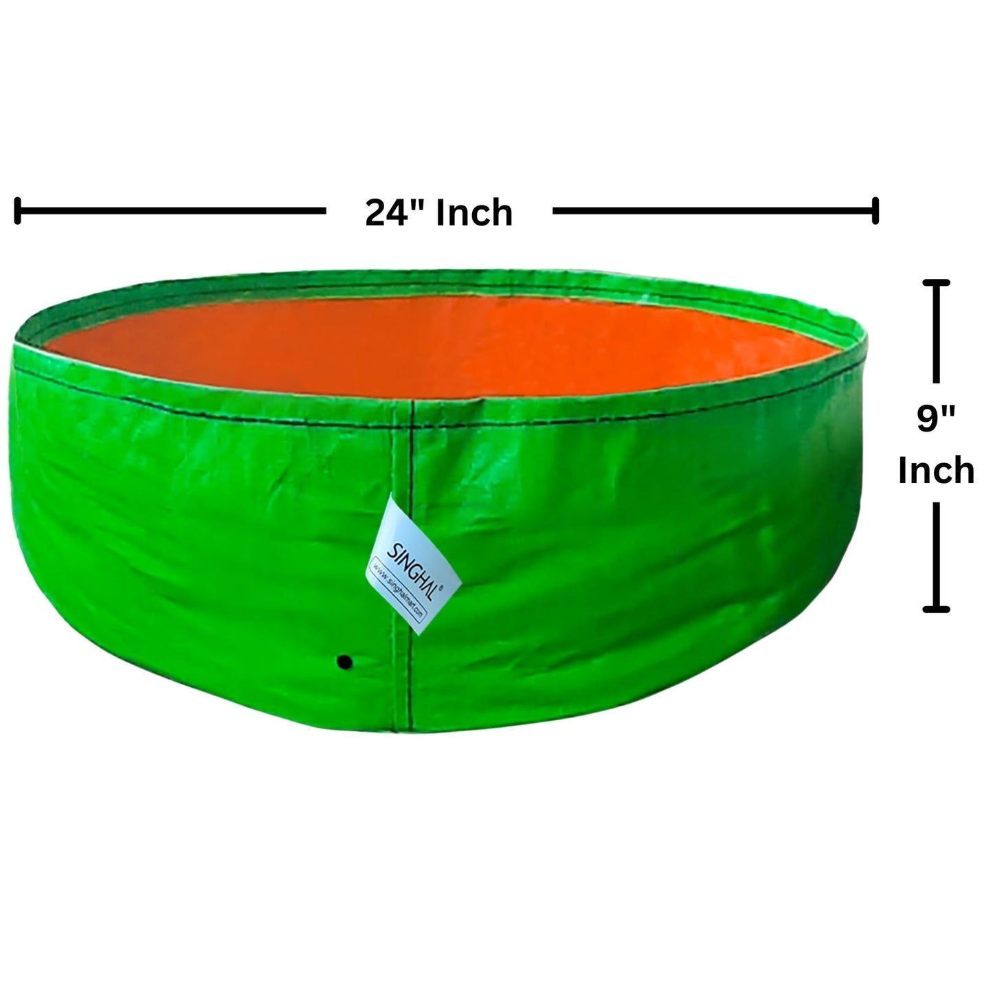SINGHAL 2 Pack 20 Gallon Grow Bags – 24x9 Inch Reusable Fabric Planters for Vegetables, Mushrooms, Potatoes – Durable, Breathable Woven Pots for Gardening