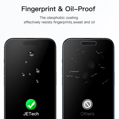 JETech Full Coverage Screen Protector for iPhone 16e 2025, iPhone 13/13 Pro 6.1-Inch, Tempered Glass Film with Easy Installation Tool, Case-Friendly, HD Clear, 3-Pack