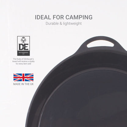Lifeventure Ellipse Reusable 4-Piece Tableware Set: Knife/Fork/Spoon, Plate, Bowl, Mug For Camping, Travel & Outdoor - Graphite
