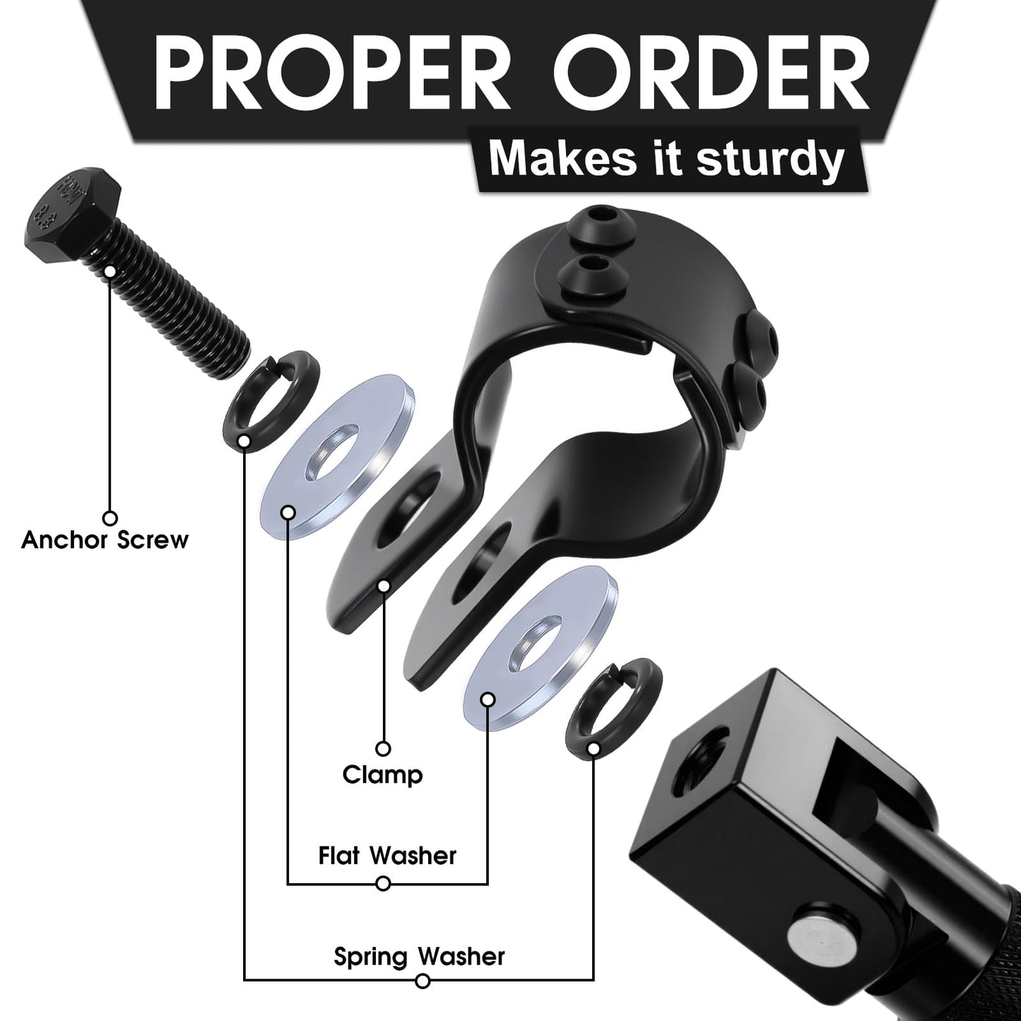 90 Degree Foldable Footpegs M8 Motorcycle Foot Pegs CNC Anti-Skid Footrest Passenger Pedal for Motorbike Mini Bike Dirt Pit Bike (Black)