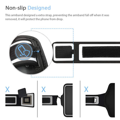 Galaxy S26 S25 Ultra Armband, JEMACHE Gym Workouts Running Arm Band for Samsung Galaxy S26 S25 S24 S23 S22 Ultra (Black)