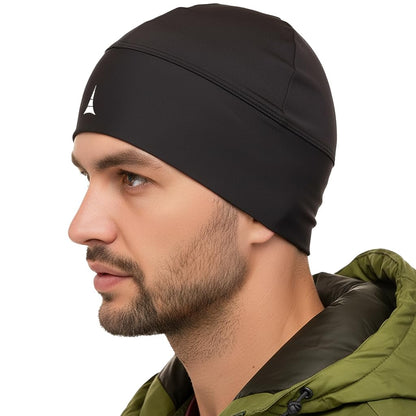 Helmet Liner Sweat Wicking Skull Cap Beanie. Ultimate Performance Moisture Wicking. Fits Under Helmets American Black