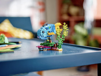 LEGO Creator 3 in 1 Exotic Parrot to Frog to Fish Animal Figures Building Toy, Creative Toys for Kids Aged 7 and up 31136