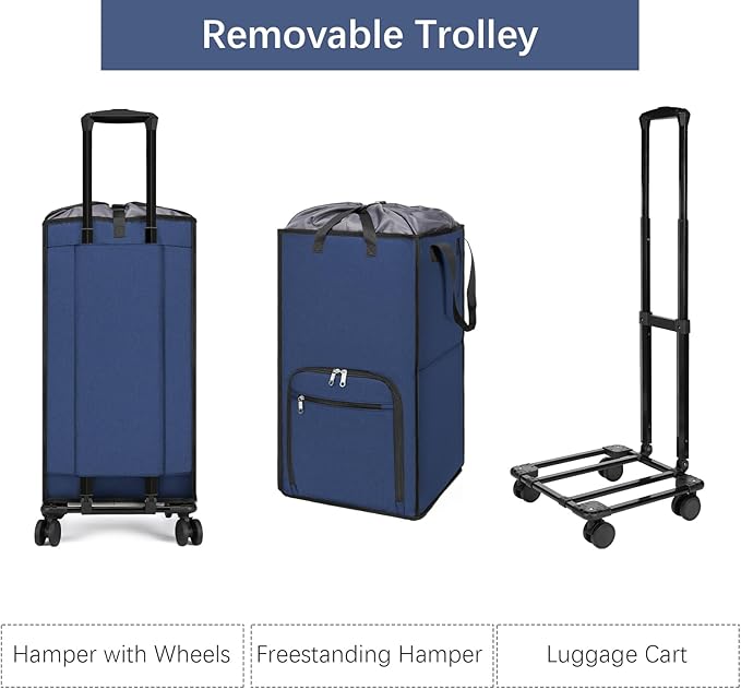Bukere Extra Large Rolling Laundry Basket