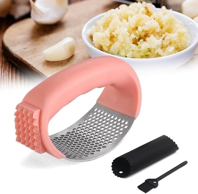Stainless Steel Garlic Press Rocker Set, Garlic Press Rocker Stainless Steel