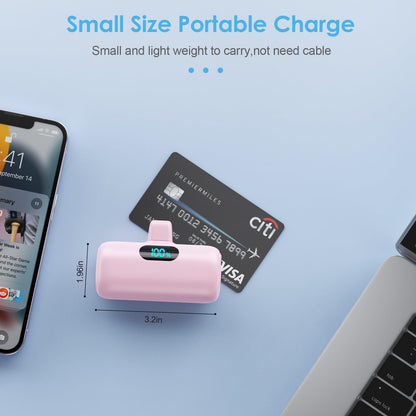 Small Portable Charger for iPhone,Upgraded 5000mAh PD Fast Charging Power Bank,Mini Battery Pack Backup Charger Compatible with iPhone 14/14 Pro Max/13/13 Pro/12 Pro/11/XS/XR/X/8/7/6 etc-Black