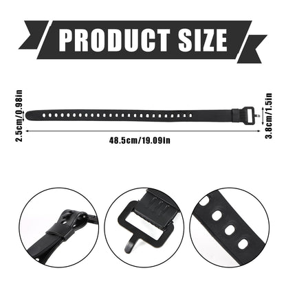4pcs Utility Straps with Buckle, Rubber Reusable and Adjustable Industrial Gear Tightening Tension Straps for Trucks Cargo and Luggage Cord Ties Securing Quick Cinch Fastening Lashing Tool
