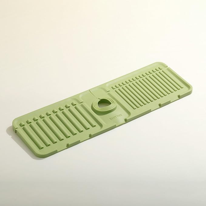 Sink Faucet Absorbing Mat, Kitchen Sink Splash Guard Longer Silicone Sink