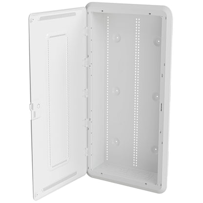 Legrand - On-Q 30 Inch Media Enclosure, WiFi Electrical Box, Cable Management Box for Distribution of Networking Service, Recessed Media Box Lets Signal Through, White, ENP3050NA