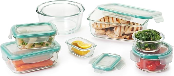 OXO Good Grips 1.6 Cup Smart Seal Leakproof Glass Rectangle Airtight Food