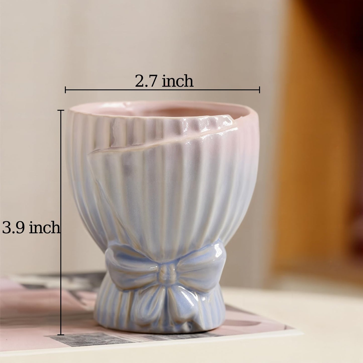 OXART Succulent Pots, 5 Pack Small Succulent Planters, Cute Plant Pots with Drainage Holes, Ceramic Flower Planters for Plants, Office, Desk, Windowsill, Home Decor, Plant Gifts for Mom