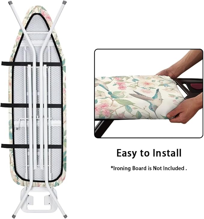 Floral Hummingbirds Ironing Board Cover and Pad Cover