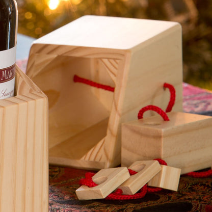 Bits and Pieces Bewildering Wine Bottle Brainteaser 3D Puzzle Box for Wine Gift Giving, Puzzle Gift Box for Bottles of Wines