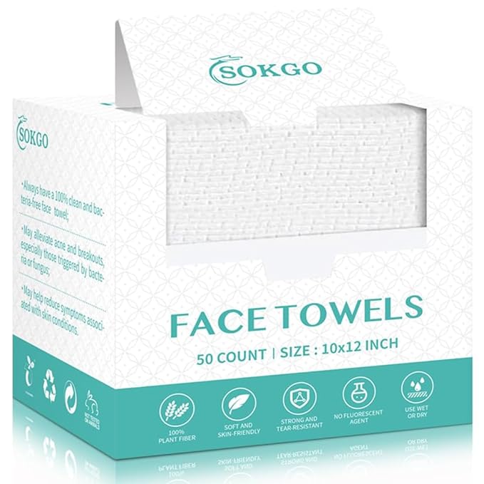Disposable Face Towels, Facial Cleansing Cloths, Extra Soft Makeup Removing