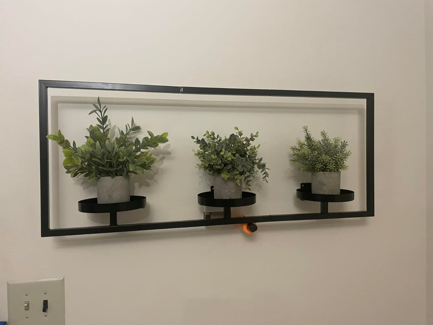 DEMEGA Wall Planters for Indoor Plants, Plant Frames Wall Decor Living Room Plant Stand Hanging Wall Plants Holder to Hold Large Pots Wall Plant Hanger Window Plant Shelves for Outdoor Entryway