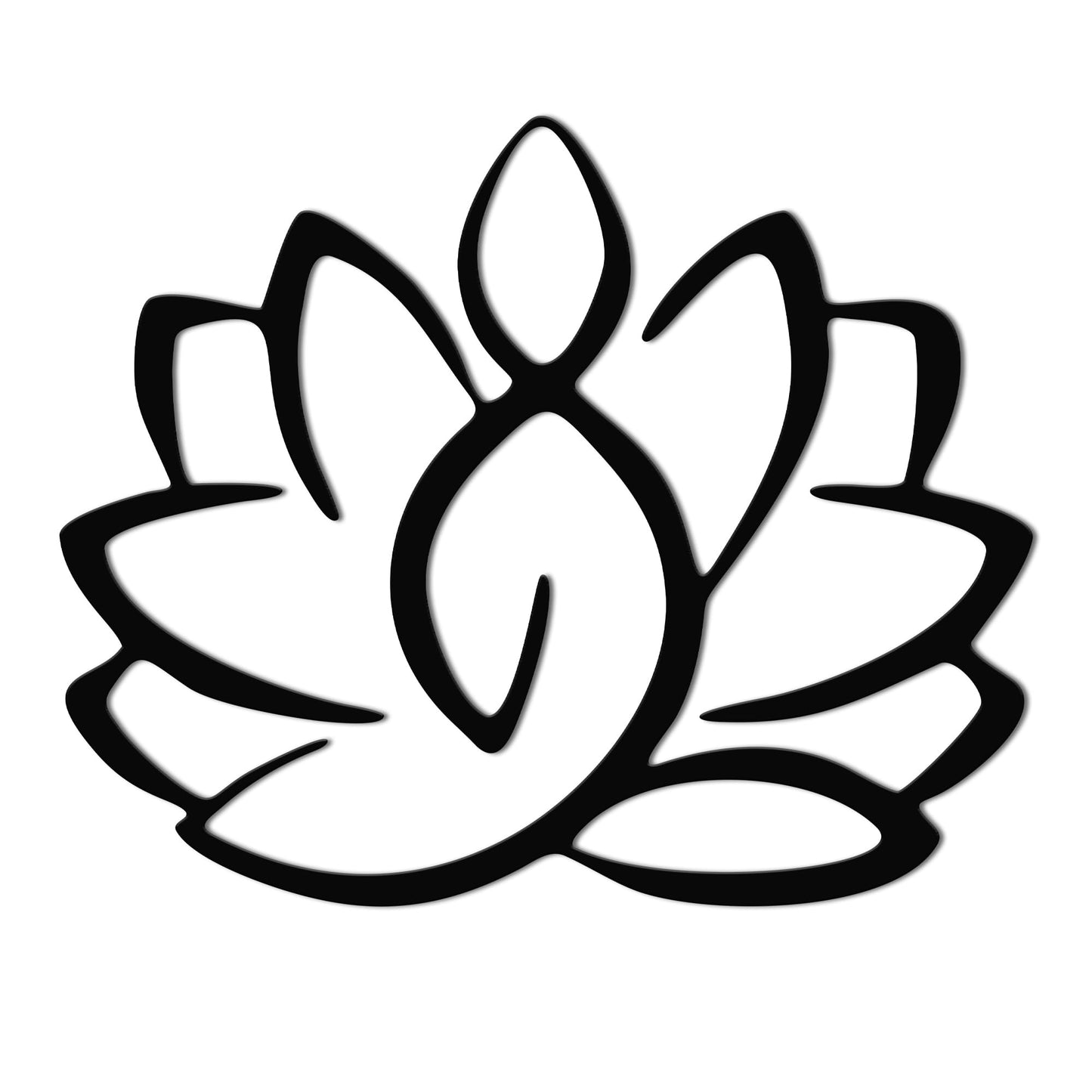 Slickss Lotus Wall Art with Buddha - Zen Wall Decor for Calming Spaces, Abstract Meditation Room & Yoga Studio Metal Art, Spiritual Mandala for Indoor Outdoor Use (13.6x11 inches)