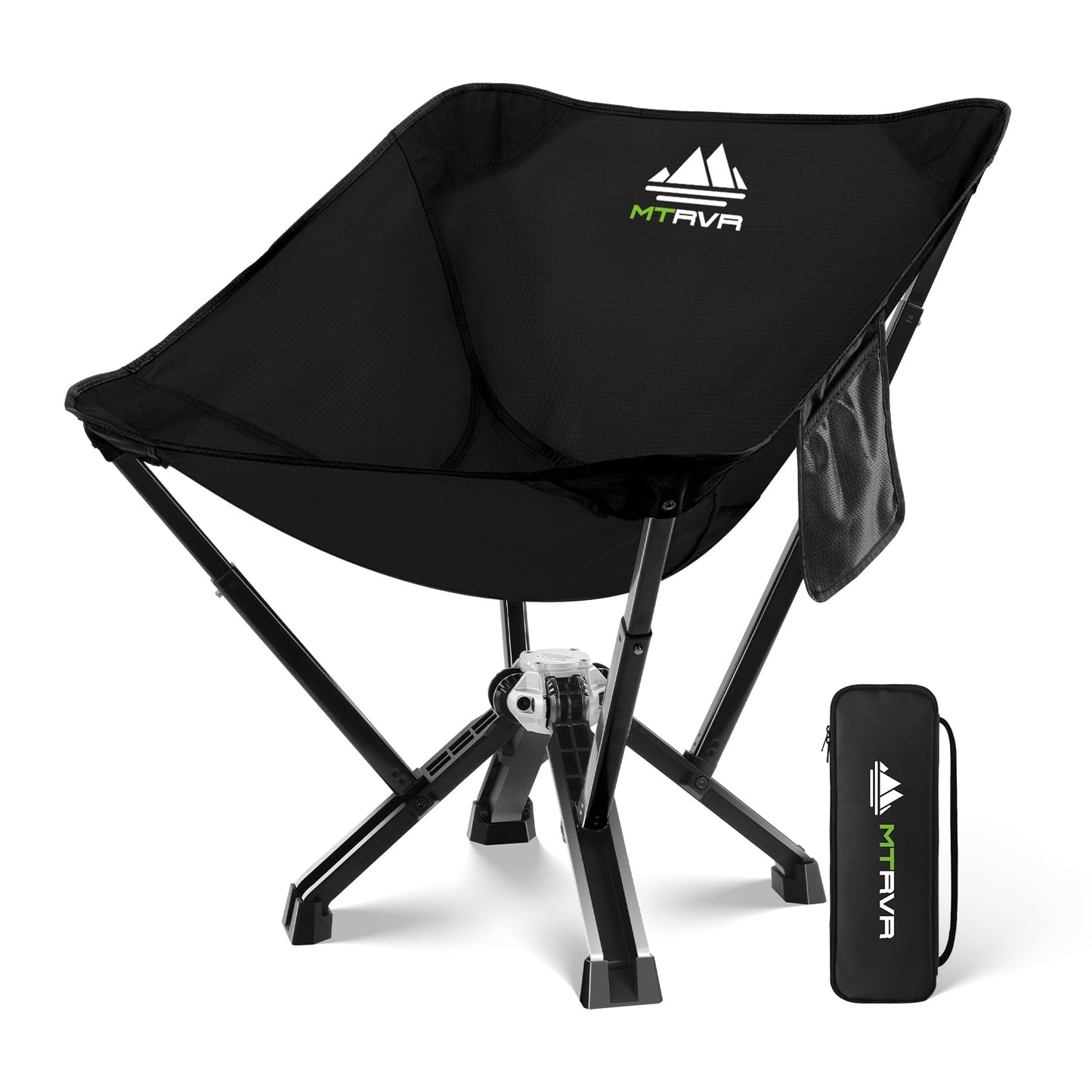 MTRVR Utility-Grade Folding Chair — Stable One-Piece Structure, Authorized Folding Structure Patent, Balanced Aluminum Support, Compact & Portable Chair for Camping, Fishing & Everyday Outdoor Use
