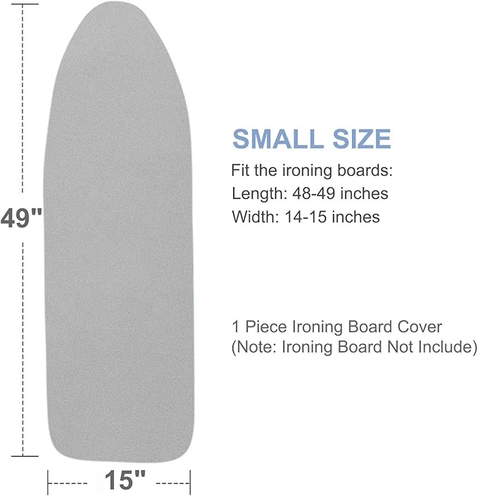 Ironing Board Cover and Pad, Thick Padding, Elastic Edge, Silicone Coated