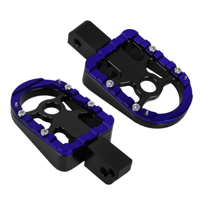 HDBUBALUS Foot Pegs Passenger Footpegs Foot Rest Pedal Fit for Harley Softail 2018-Later LiveWire 2020-Later Fat Boy Street Bob Low Rider Breakout (Blue)