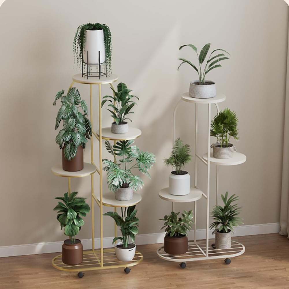 Gigicloud Metal Plant Stand, Multi-Layer Indoor Flower Stand - Corner Plant Shelf Flower Pot Holder Tall Planter Holder Plant Shelf Rack For Patio Living Room Balcony Office