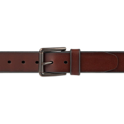 Dockers Men's Casual Leather Belt - 100% Soft Top Grain Genuine Leather Strap with Classic Prong Buckle ,Brown,40