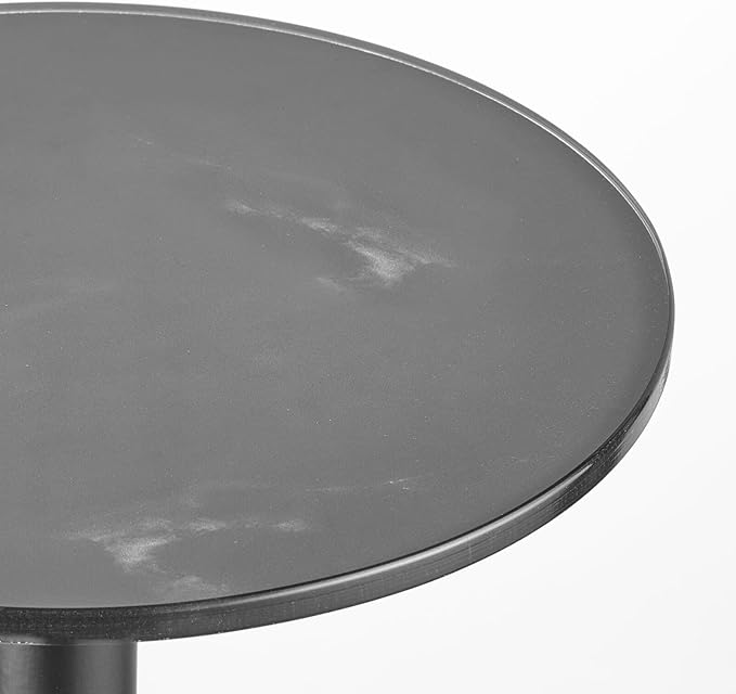 mDesign Glass Top Side/End Drink Table
