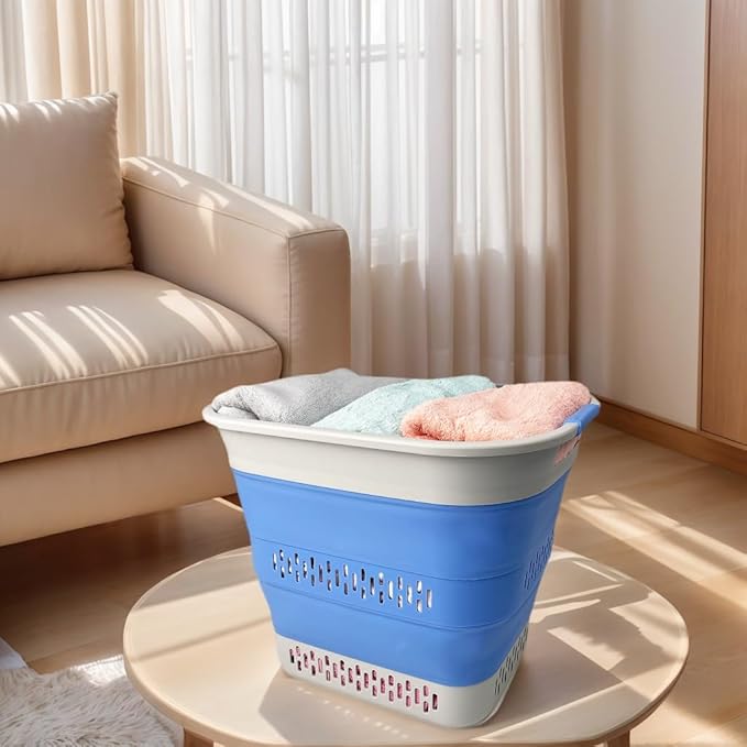 SAMMART 40L Collapsible Plastic Laundry Basket