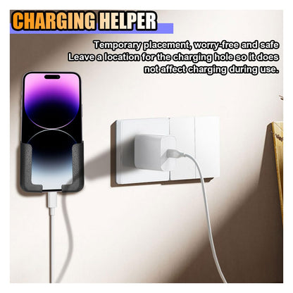 smilfuy 2PCS Multifunctional Mobile Phone Bracket - Wall Mount Phone Holder with Adhesive - Phone Stand Car Gravity Holder - Adjustable Width Auto Dashboard Cell Phone Mount Cradle (Black)