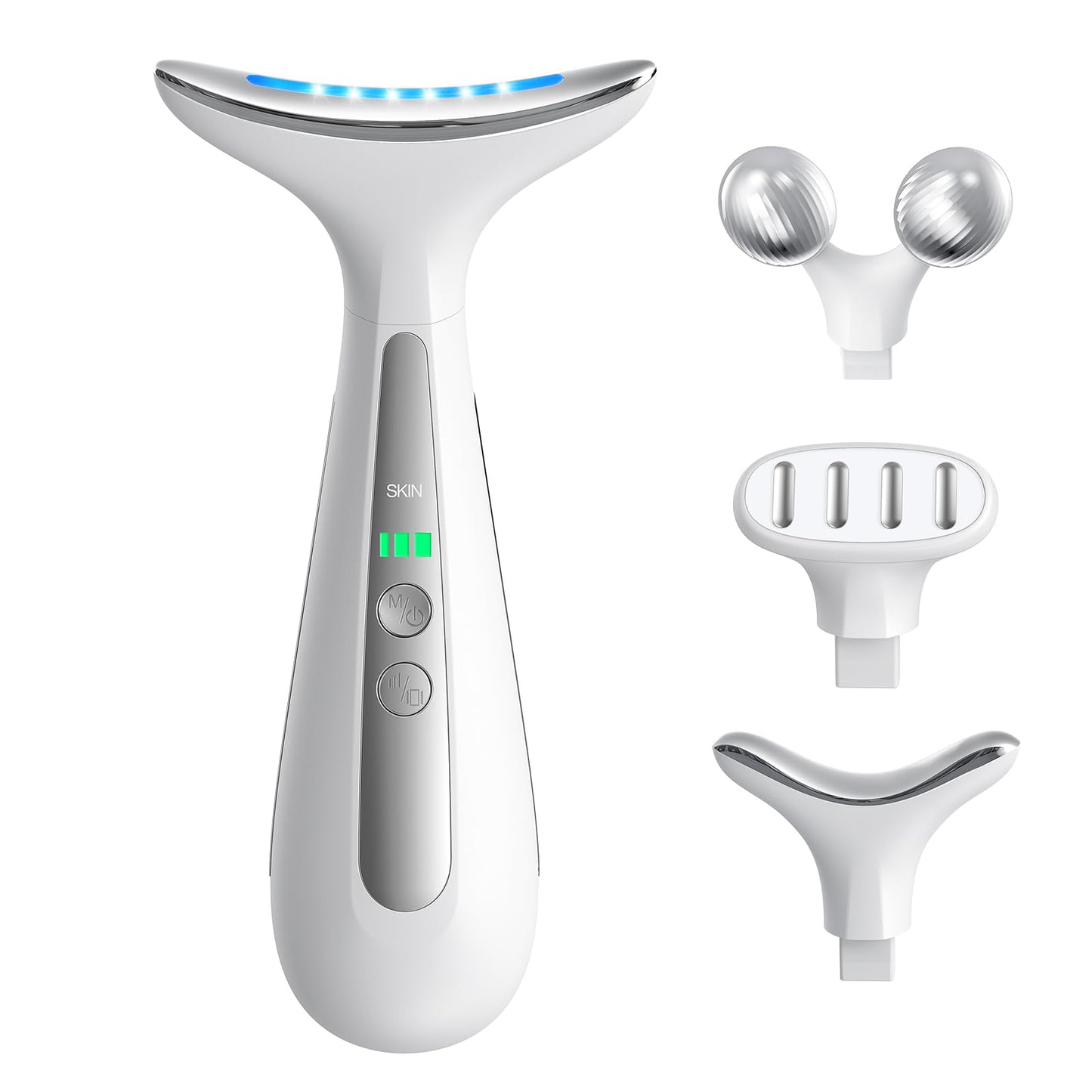 Facial and Neck Massager for Face, Neck - Skin Lifting & Firming - Wrinkle & Dark Circle Reducer - at Home Skin Care Face Sculpting Tool and Neck Massager-Pastel Pink