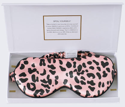 ZIMASILK Adjustable 100% 22 Momme Mulberry Silk Sleep Mask for Sleeping, Filled with Premium Mulberry Silk, Softest & Breathable Blackout Eye Sleeping Mask (Black)