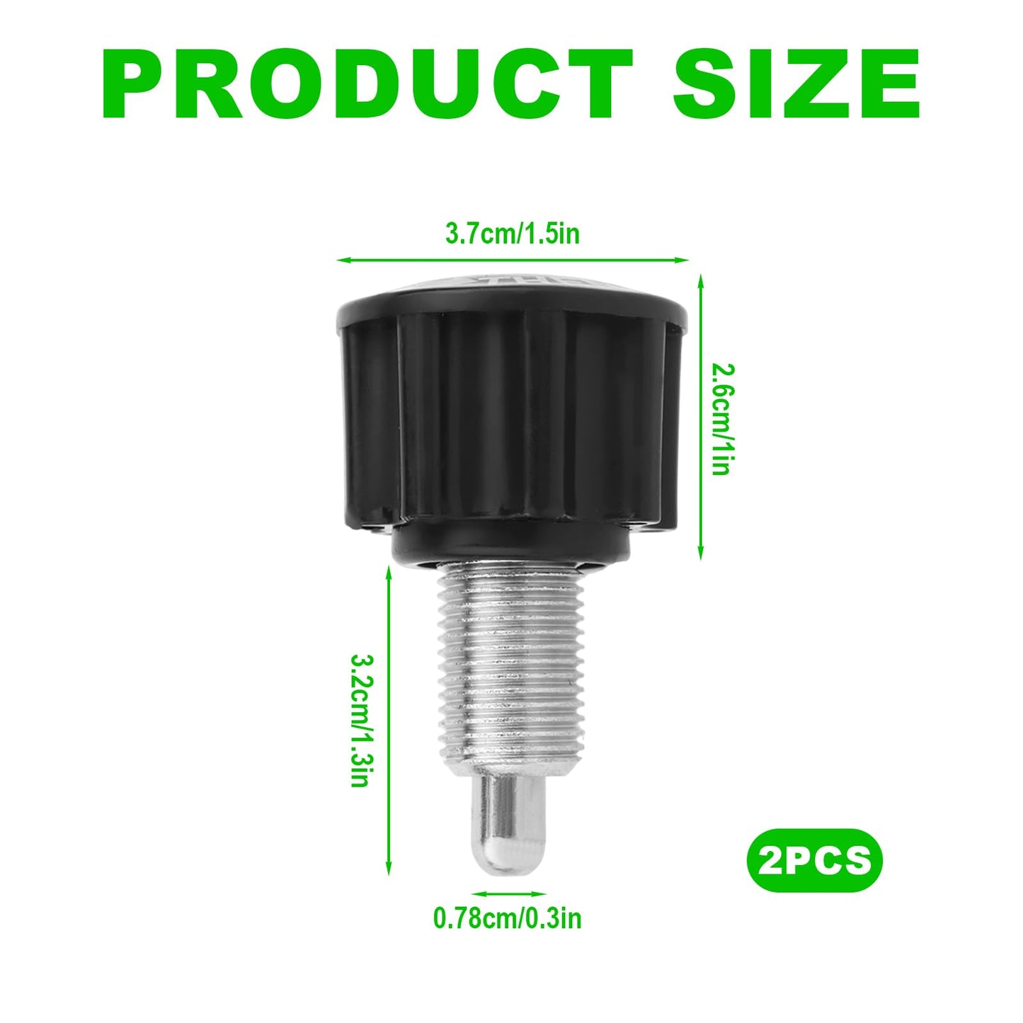 Penitue 2pcs M16 Pull Pin Knobs, Spin Bike Height Adjusting Knob Exercise Bike Replacement Parts for Weightlifting Machine Weight Benches Fitness Equipment
