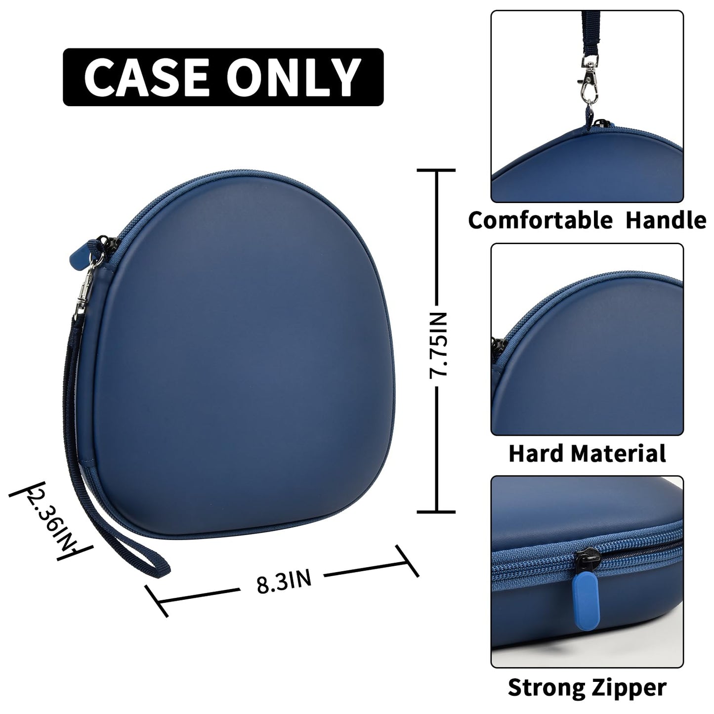 Headphone Case for Sony WH-CH720N WH-CH520 WH-1000XM4 for Soundcore Q20i Q20 Q30 for JBL Tune 720BT 510BT Noise Canceling Headphones, Wireless Headset Travel Bag (Box Only)(Blue)