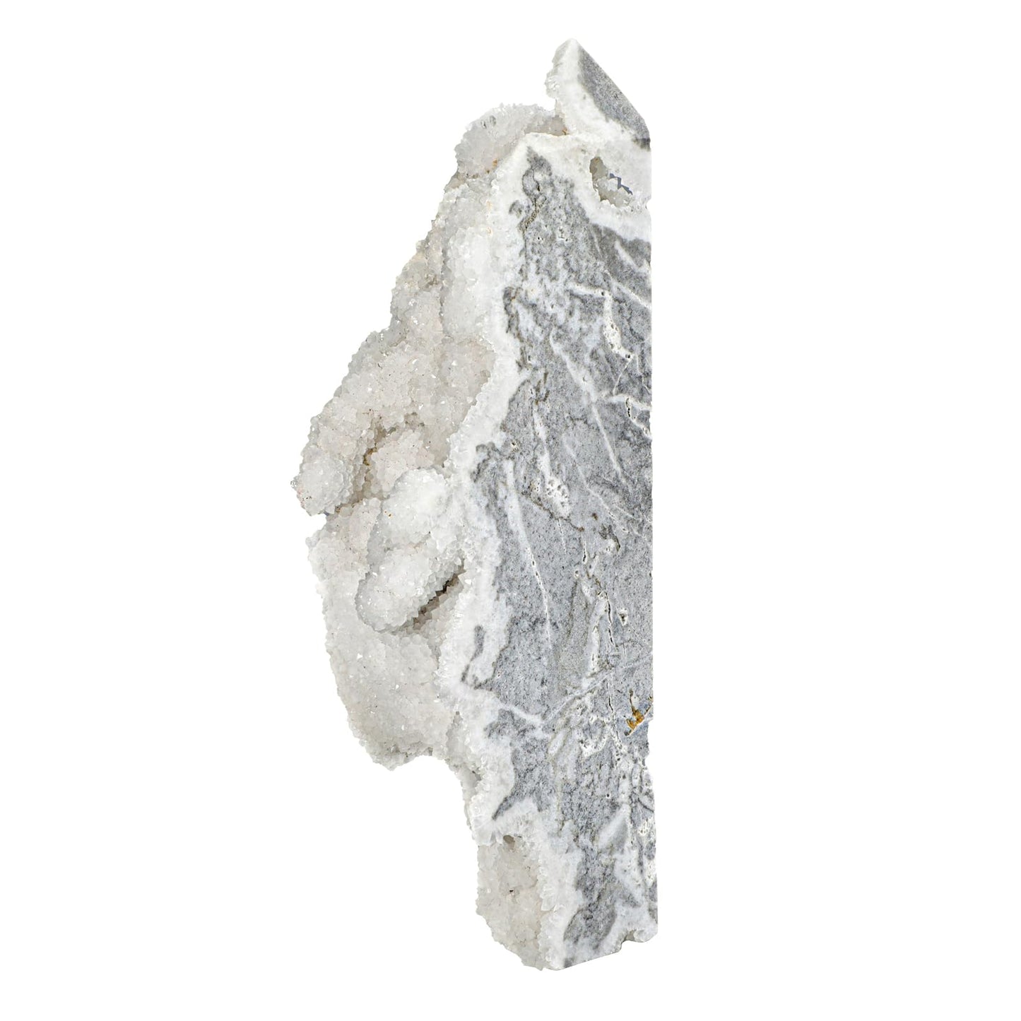 Sportmusies Natural Rock Crystal Cluster Obelisk Wand Tower Home Office Decoration, Irregular-Shaped Geode Stone Mineral Specimen Reiki Collection, 3.93-6.49 inches