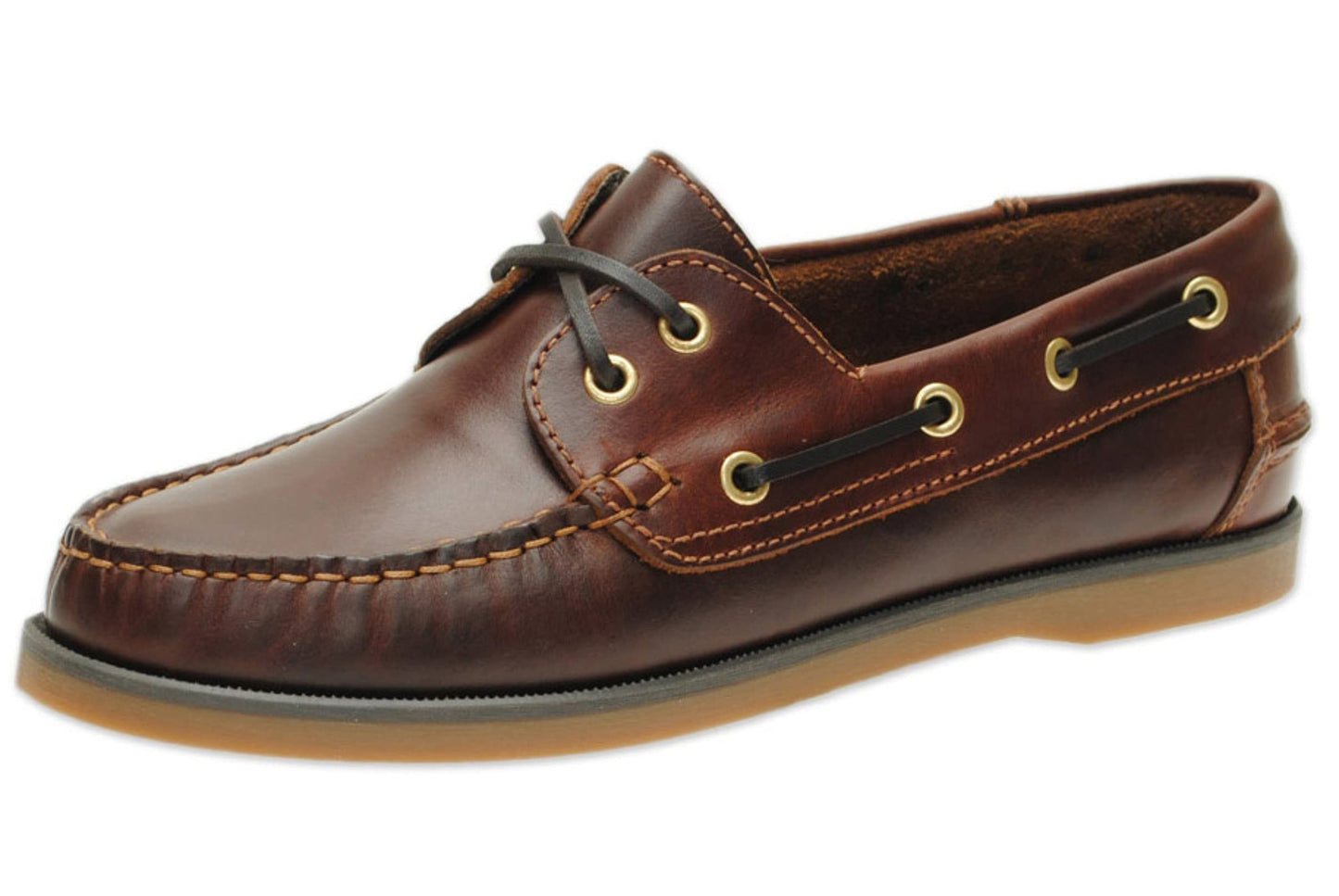 Jim Boomba Boat Shoe - Deck Shoe Cooba Style - Mahogany Brown (UK 12.0)