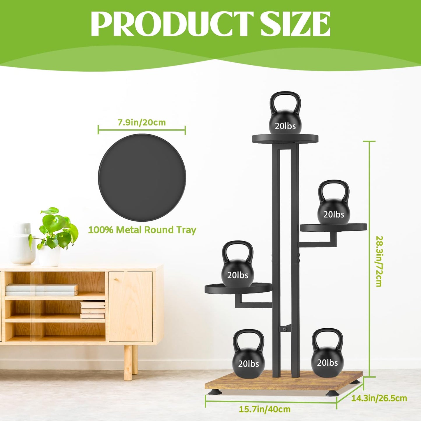 iDavosic.ly Plant Stand for Indoor Outdoor 2 Pack, 5 Tier Metal Folding Flower Holder Shelf and 4 Layer 28 Inch Tall Corner Pot Display Rack for Patio Living Room Garden Balcony Bedroom Porch, Black