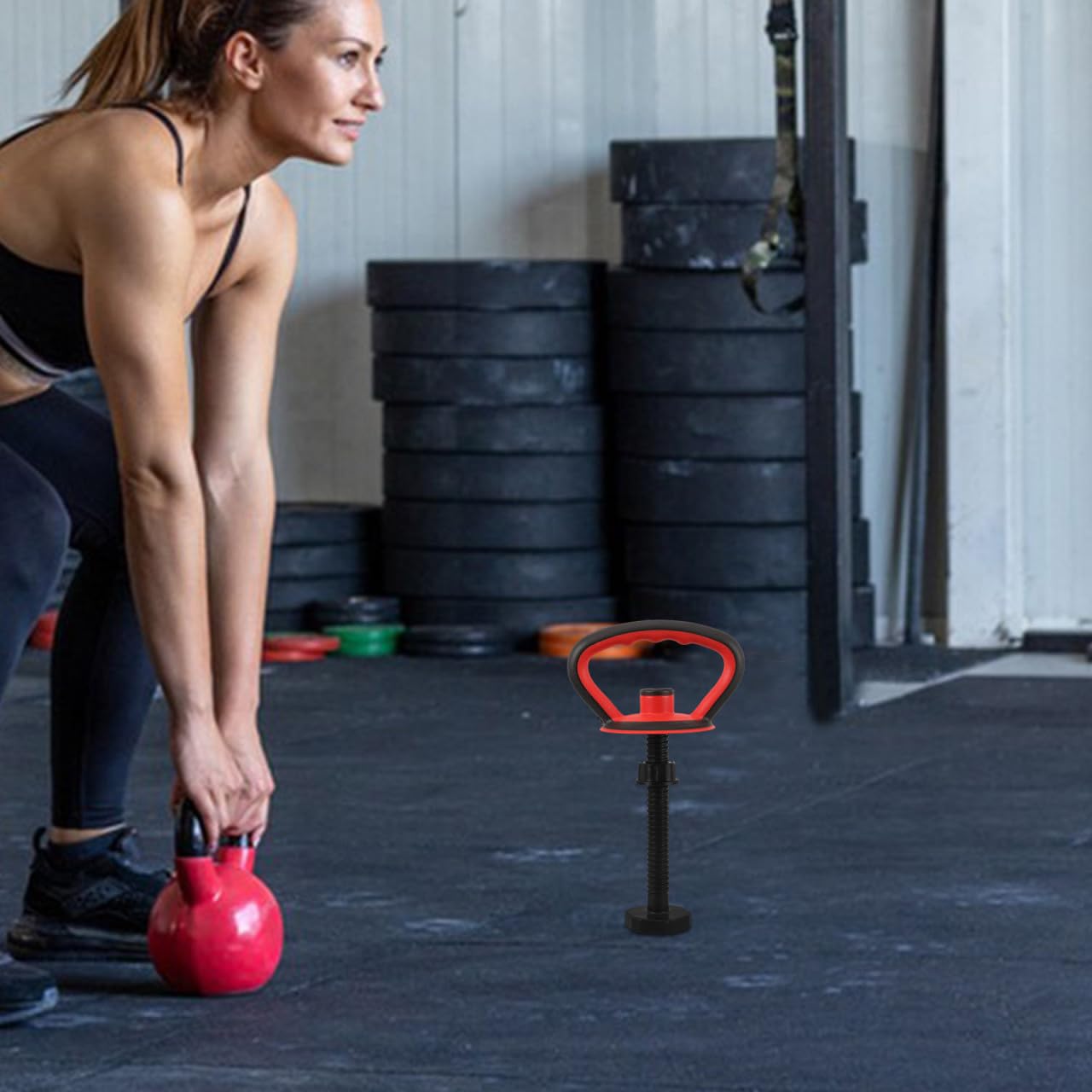 BESPORTBLE Fitness Kettlebell Accessories - Adjustable Weight Kettlebell Handle and Base Nut Set for Home Gym Multi-Functional Gym Accessories for Workout