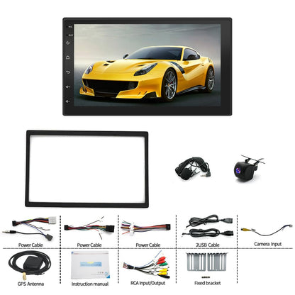 Slakerbe Android 14 Double Din Car Stereo Radio for GMC Yukon 2003-2006, 2G+32G 7" Touchscreen Car Radio w/Wireless Carplay Android Auto GPS WiFi Bluetooth RDS DSP SWC Mic Backup Camera
