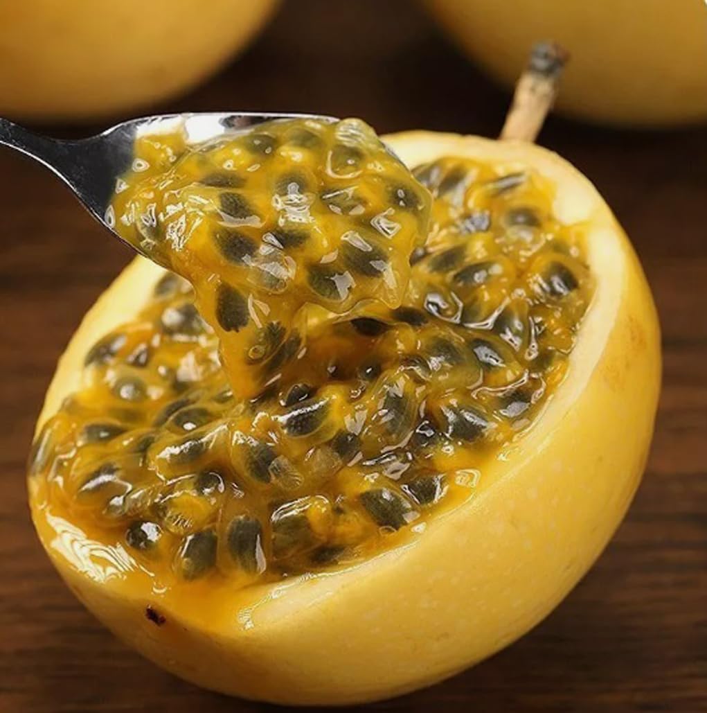 30PCS Golden Passion Fruit Seeds Sweet Granadilla Yellow Passion Fruit Seeds
