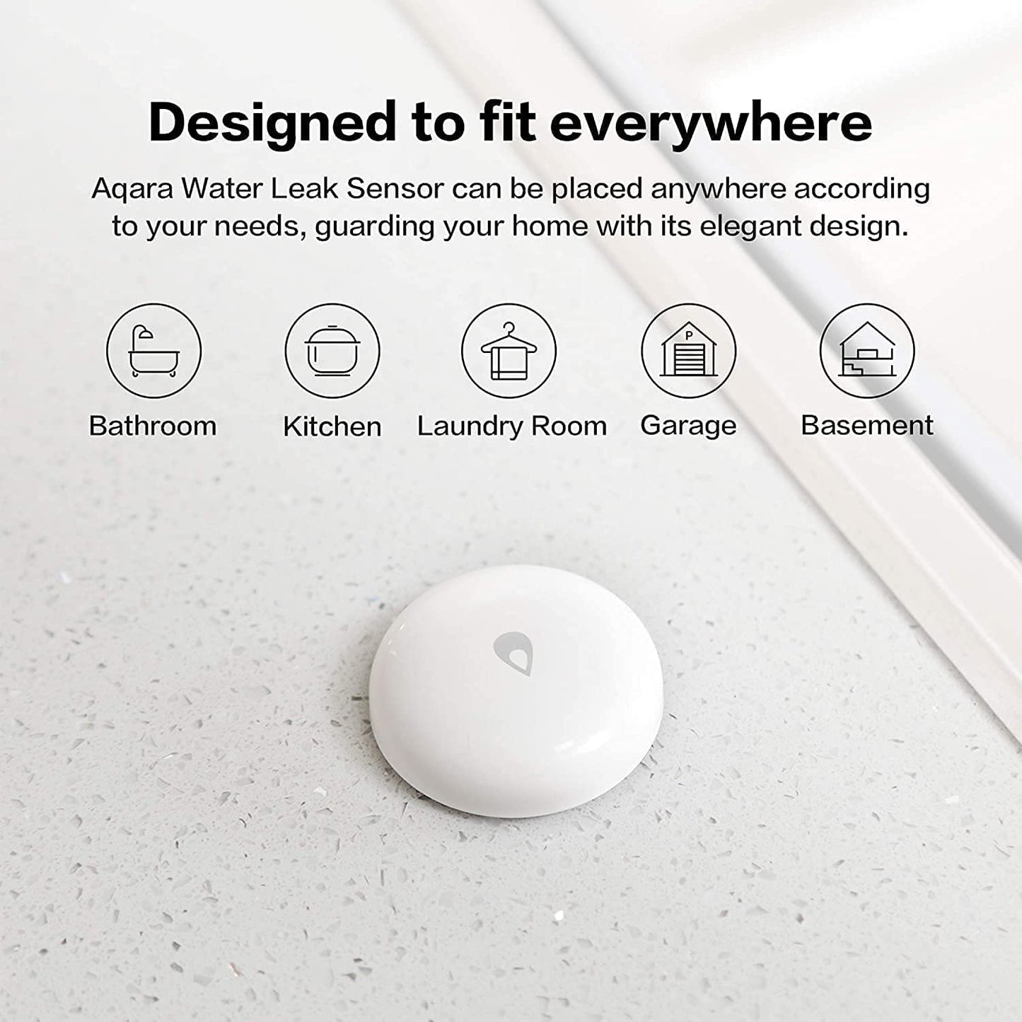 Aqara Water Leak Sensor 3 Pack, Zigbee Wireless Water Leak Detector for Alarm System and Smart Home Automation, Requires AQARA HUB, App Notifications, for Kitchen, Bathroom, Basement, Works with IFTTT